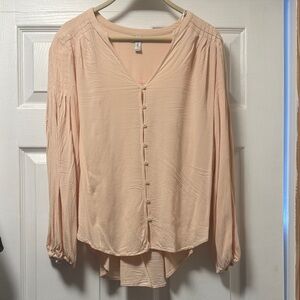 Gentle Fawn Light Pink Button-Down Blouse
